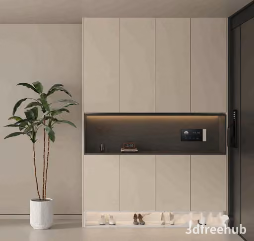 Modern Shoe Storage 3D Model – 21861 – VRAY Render