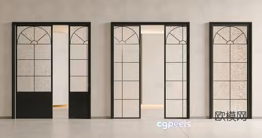 Modern Sliding Doors 3D Model – 21335 – CORONA Render