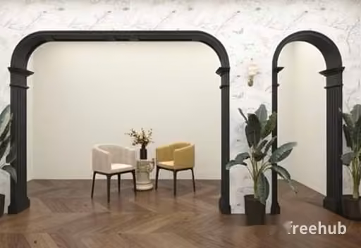 A 3Dfreehub Room With A Chair 3D Model – 22995 – VRAY Render