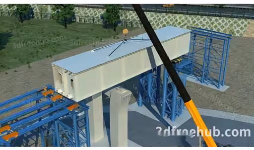A 3D Rendering Of A Crane And Building Materials With A Watermark 3D Model – 21100 – VRAY Render
