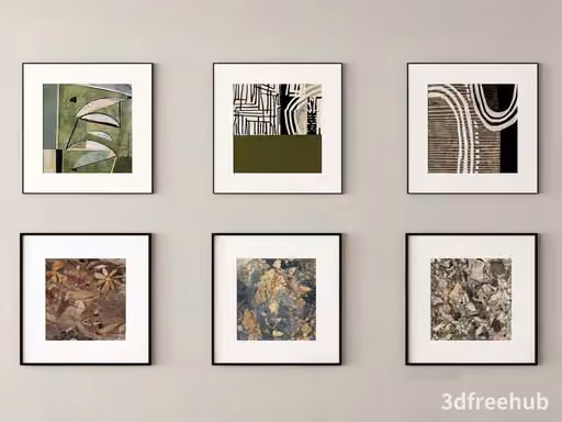 Abstract Art Collection 3D Model – 21935 – VRAY Render