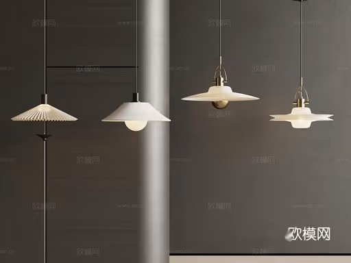 A Collection Of Hanging Lights 3D Model – 22363 – VRAY Render