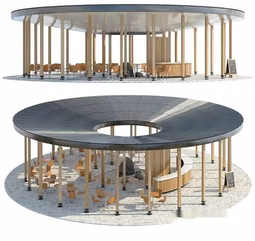 A Circular Structure With A Central Opening 3D Model – 22005 – VRAY Render