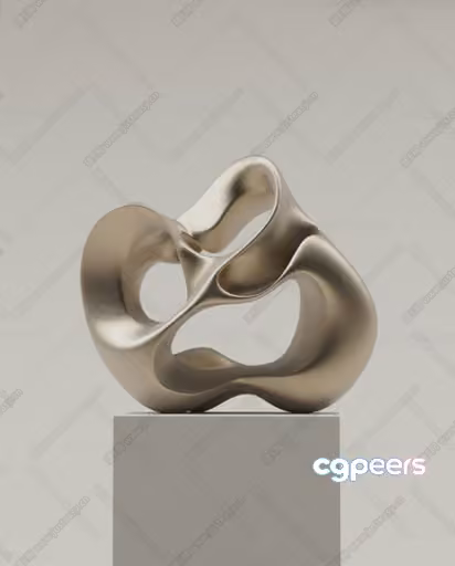A Modern Metallic Sculpture 3D Model – 23043 – CORONA Render