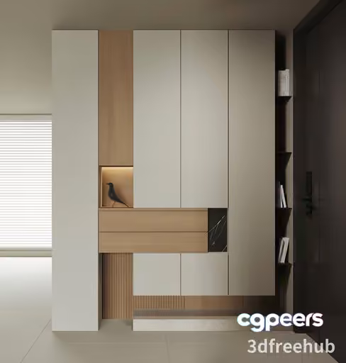 Modern Minimalist Cabinet 3D Model – 23173 – VRAY Render