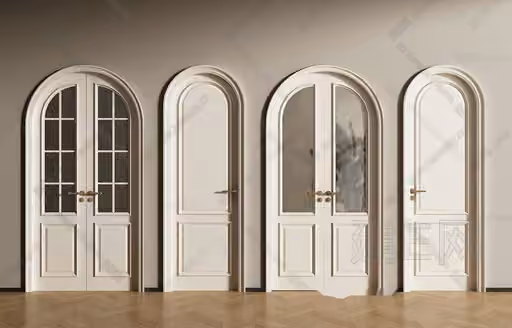 Four White Doors 3D Model – 21731 – VRAY Render
