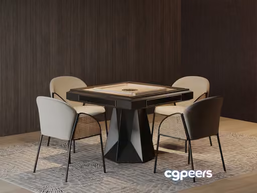 Modern Dining Table 3D Model – 21045 – VRAY Render