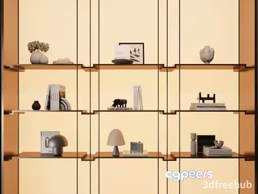 A Modern Shelving Unit 3D Model – 21211 – VRAY Render