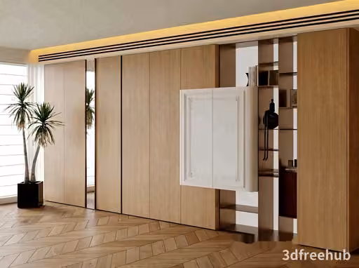 Modern Sliding Doors 3D Model – 21583 – VRAY Render