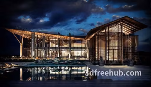 Modern Luxury House 3D Model – 22021 – VRAY Render