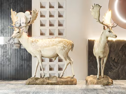 Modern Art Sculptures 3D Model – 22505 – VRAY Render
