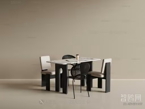 Modern Dining Table 3D Model – 23271 – VRAY Render