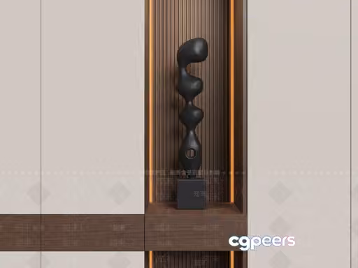 Modern Art Piece 3D Model – 22084 – VRAY Render