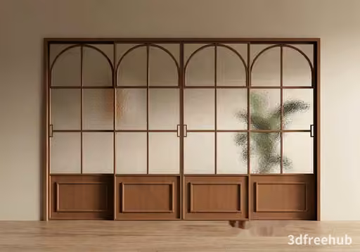 Wooden Sliding Doors 3D Model – 21151 – VRAY Render