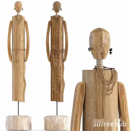 Wooden Mannequins 3D Model – 23634 – VRAY Render