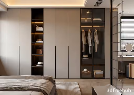 Cozy Modern Bedroom 3D Model – 23175 – VRAY Render