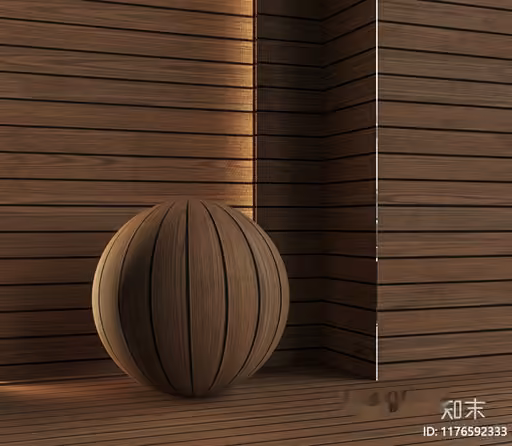 Modern Wooden Ball 3D Model – 23745 – VRAY Render