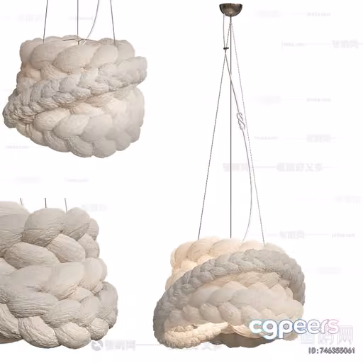 Cozy Cloud Light Fixture 3D Model – 21113 – VRAY Render