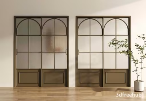 A Pair Of Sliding Doors 3D Model – 21984 – VRAY Render